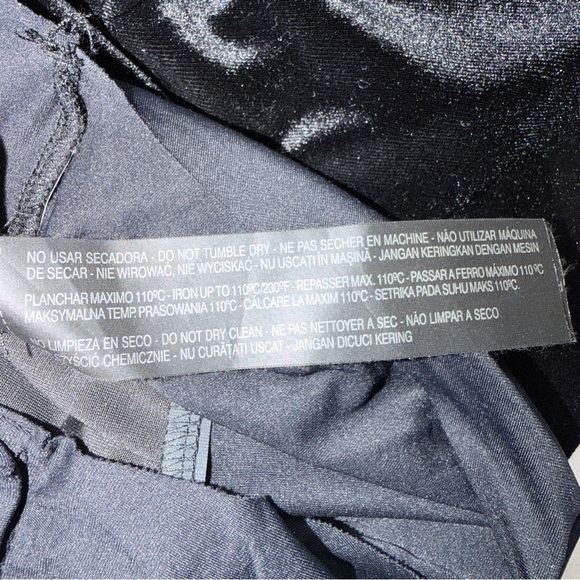 Zara Black velvet batwing sleeve bodysuit - Picture 8 of 9